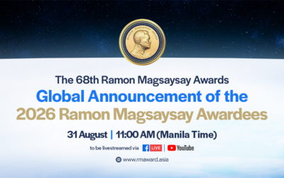 Global Announcement of the 2026 Ramon Magsaysay Awardees Set for 31 August